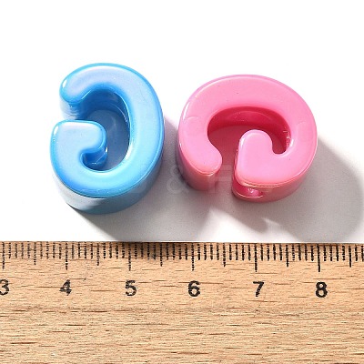 UV Plating Opaque Acrylic European Beads SACR-Z007-01G-1