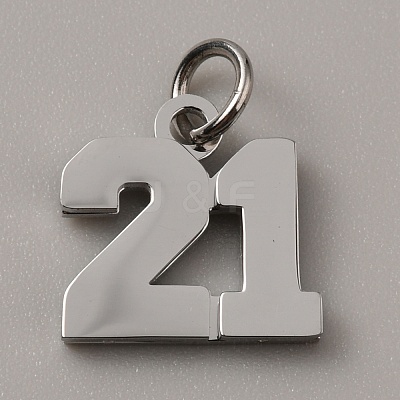 316 Surgical Stainless Steel Charms STAS-WH0022-84P-21-1