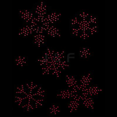 Snowflake Pattern Hotfix Rhinestones DIY-WH0430-205C-1