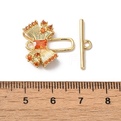 Brass Toggle Clasps KK-C062-042G-01-1