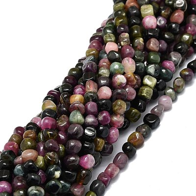 Natural Multicolor Tourmaline Beads Strands G-E576-59-1