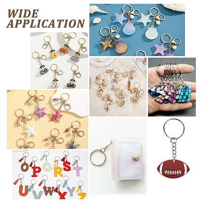 50Pcs Iron Keychain Clasps FIND-SP0005-56KCG-1
