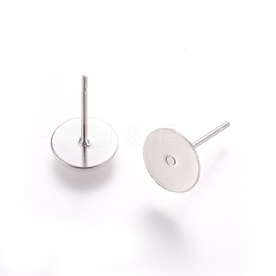 Tarnish Resistant 304 Stainless Steel Stud Earring Findings STAS-E025-3-1