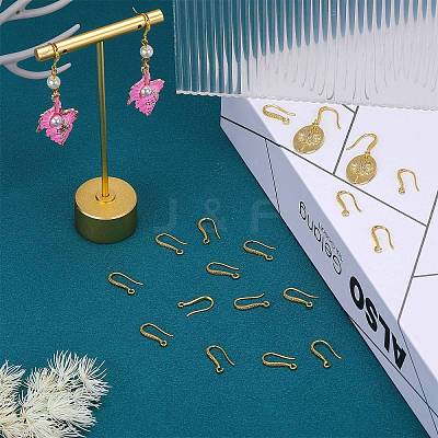 20Pcs Brass Earring Hooks ZIRC-SZ0005-18-1