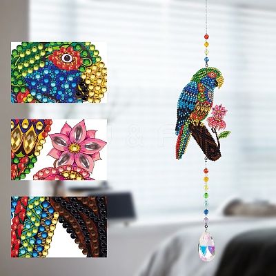 Parrot DIY Diamond Painting Pendant Decoration Kits PW-WGF3E0B-01-1