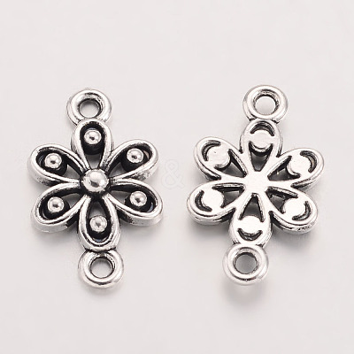 Tibetan Style Alloy Flower Links connectors X-TIBE-Q037-009-RS-1
