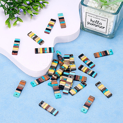Translucent Resin & Walnut Wood Pendants RESI-TAC0017-47-A05-1