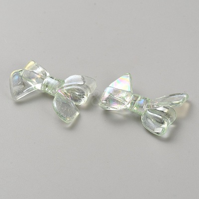 UV Plating Iridescent Transparent AB Color Plated Acrylic Beads TACR-WH0029-01B-1