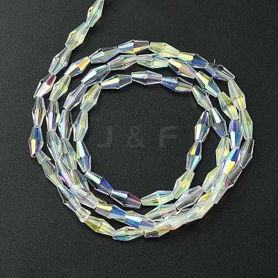 Transparent Electroplate Glass Beads X1-GLAA-K064-05A-AB03-1