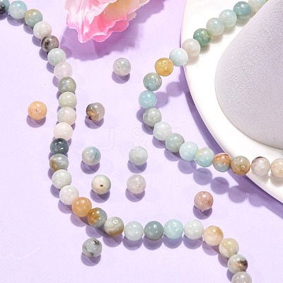 Natural Flower Amazonite Beads X-Z26N5017-1