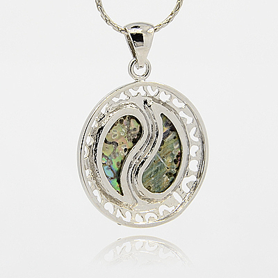 Natural Abalone Shell/Paua Shell Pendants SSHEL-XCP0001-11-1