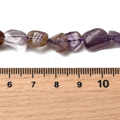 Natural Purple Phantom Quartz Purple Lodolite Quartz Beads Strands G-I390-A01-1