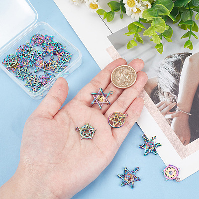 24Pcs 4 Styles Alloy Pendants FIND-AR0004-38-1
