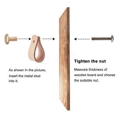 Rectangle Leather Drawer Handles AJEW-WH0251-71E-1