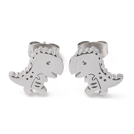 Non-Tarnish 304 Stainless Steel Stud Earrings EJEW-B022-06P-1