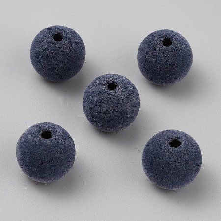 Flocky Plastic Beads KY-WH20003-06C-1