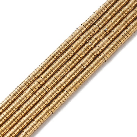 Electroplate Non-magnetic Synthetic Hematite Beads Strands X-G-J164A-3mm-07-1