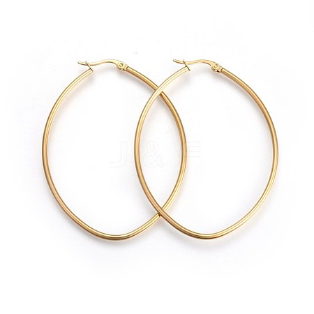 201 Stainless Steel Hoop Earrings EJEW-A052-15B-G-1