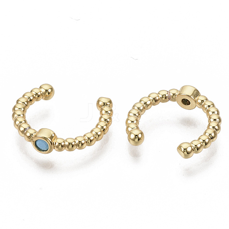 Brass Cuff Earrings X-EJEW-S208-001-1