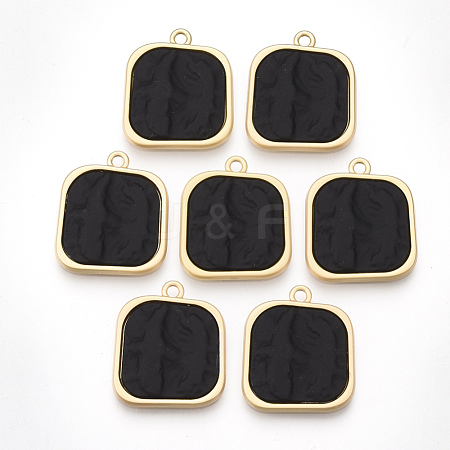 Smooth Surface Spray Painted Alloy Pendants PALLOY-T067-22A-1