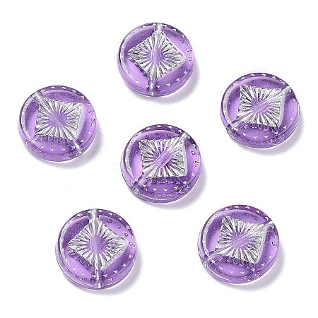 Plating Transparent Acrylic Beads OACR-G016-07K-1