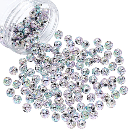 Electroplated Natural Lava Rock Beads G-NB0001-93-1