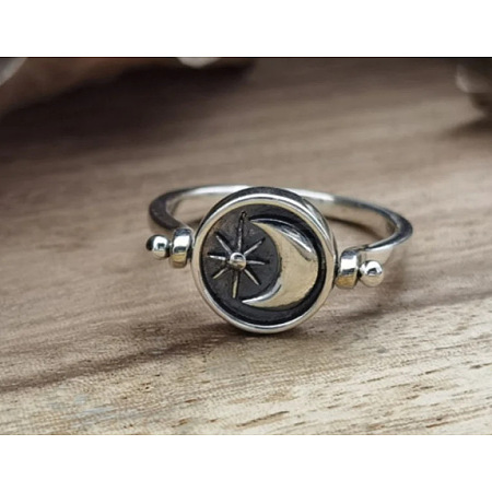 Zinc Alloy Finger Two Sided Rotatable Finger Rings FS-WG6AB10-04-1