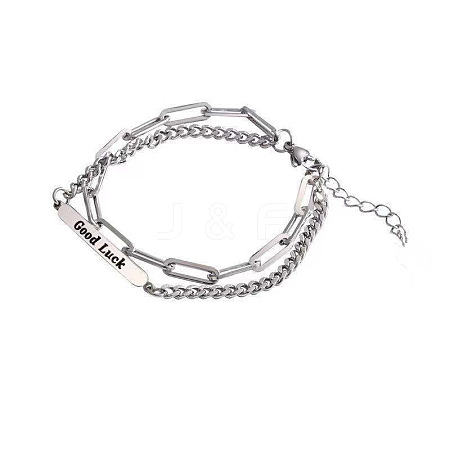 Iron Multi-strand Bracelets WH-WG08974-01-1