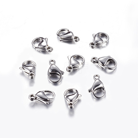 Tarnish Resistant 304 Stainless Steel Lobster Claw Clasps LS-STAS-R050-13x8mm-1