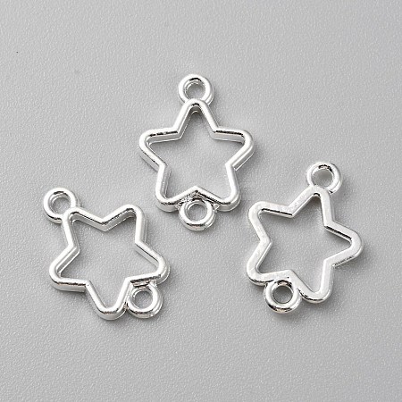 Zinc Alloy Open Back Bezel Connector Charms FIND-WH0139-69D-S-1