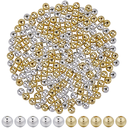 500Pcs 2 Colors ABS Plastic Beads KY-SP0001-39-1