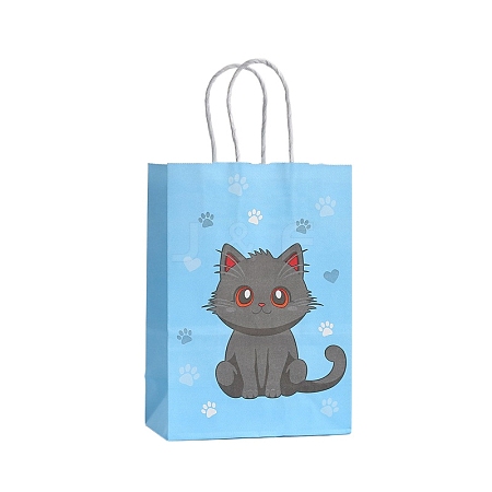 Cat Paper Tote Bags with Handles PW-WG9DBA9-04-1