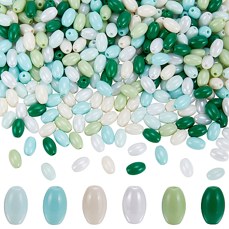 450Pcs 6 Colors Baking Paint Glass Beads GLAA-SC0003-21-1