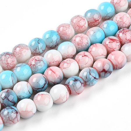 Baking Paint Glass Beads X1-DGLA-N003-8mm-C03-1