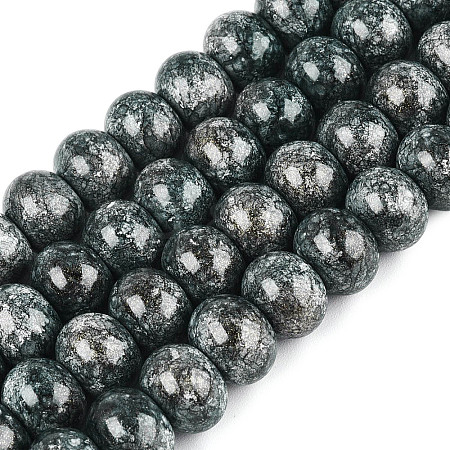 Opaque Baking Paint Glass Beads Strands GLAA-Q110-03A-14-1