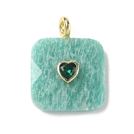 Natural Amazonite Faceted Pendants G-C274-03H-1