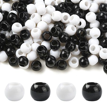 180Pcs 2 Colors Opaque Acrylic European Beads SACR-FS0001-54-1