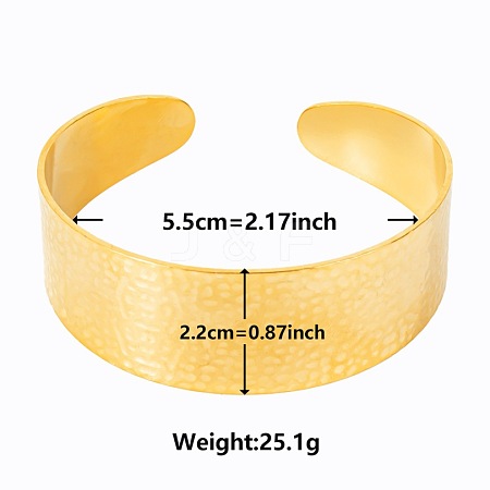 Stylish European and American Texture 304 Stainless Steel Cuff Bangles for Women BL1695-2-1