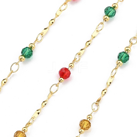 Brass Round Link Chains KK-D368-01G-F-1