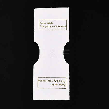 Folding Word Pattern Paper Jewlery Display Cards for Necklaces CDIS-T004-17-1