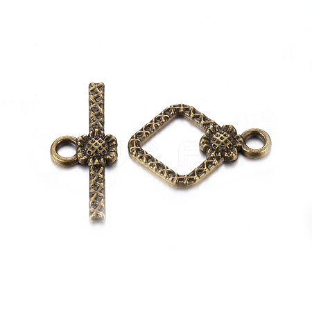 Tibetan Style Toggle Clasps X-TIBEB-A101564-AB-FF-1