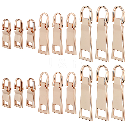18Pcs 3 Styles Alloy Zipper Pull Tabs FIND-CY0001-83LG-1
