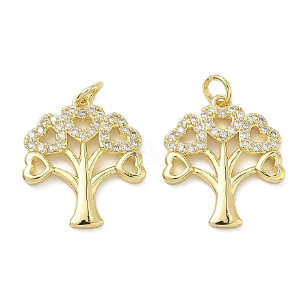 Brass Micro Pave Cubic Zirconia Pendants KK-A282-12G-1