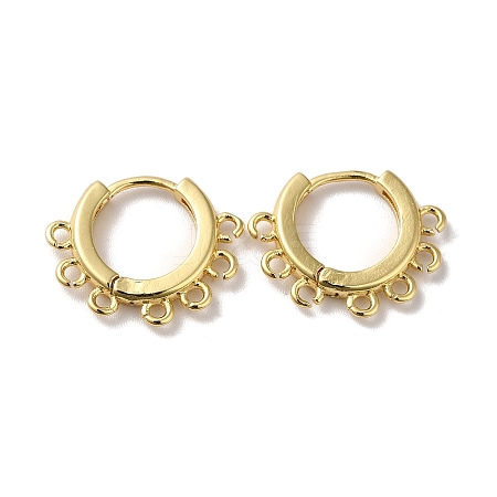 Rack Plating Brass Hoop Earring Findings KK-F853-32G-1