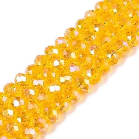 Electroplate Glass Beads Strands EGLA-A044-T6mm-B05-1