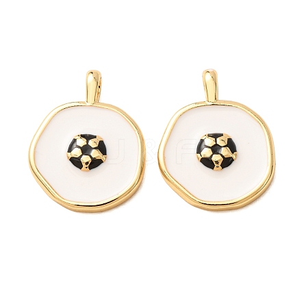 Brass Enamel Pendants KK-CJC12A6-01D-G-1