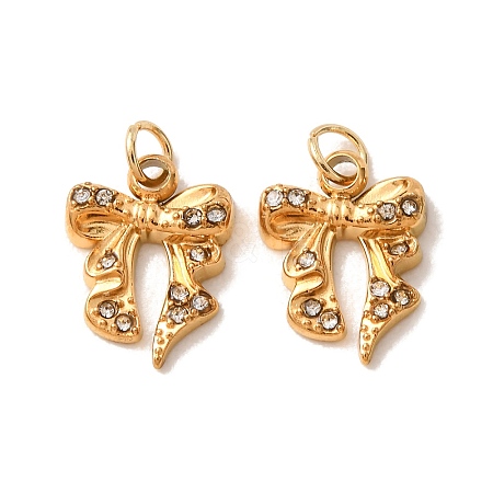 304 Stainless Steel Rhinestone Pendants RB-CBA350D-05G-A-1