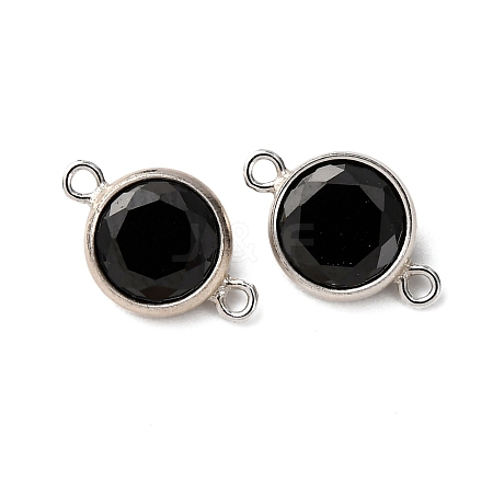 925 Streling Silver Pave Cubic Zirconia Birthstone Connector Charms STER-NH0001-80P-03-1
