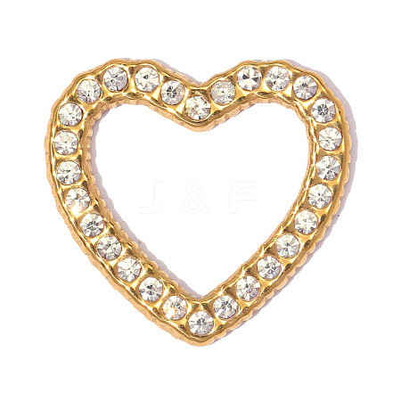 304 Stainless Steel with Crystal Rhinestone Pendants RB-OY001-14G-01-1