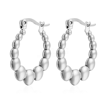 Non-Tarnish 304 Stainless Steel Hoop Earrings AZ5458-2-1